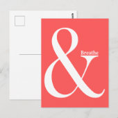 Ampersand en ademhalen briefkaart (Voorkant / Achterkant)