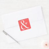 Ampersand en ademhalen vierkante sticker (Envelop)