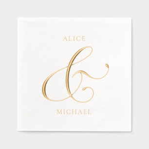 Ampersand en namen folie servetten