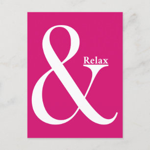 Ampersand en ontspan briefkaart