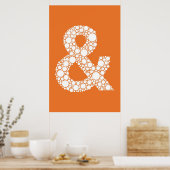 Ampersand (en symbool) Bubble Type Poster (Keuken)