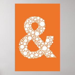 Ampersand (en symbool) Bubble Type Poster