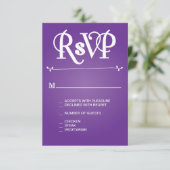 Ampersand floral pourpre RSVP (Debout devant)