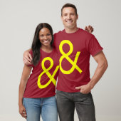 Ampersand - Geel op Donker T-shirt (Unisex)