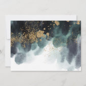 Ampersand Gold Greenery Wedding Couples Shower Kaart (Achterkant)