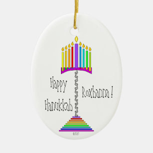 Ampersand Hanukkiah-sieraad Keramisch Ornament