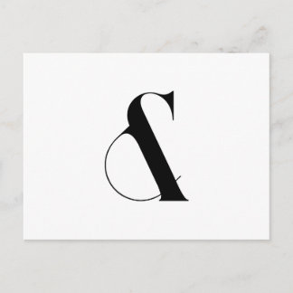 Ampersand minimalistische moderne kunst briefkaart