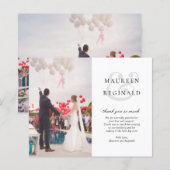Ampersand Modern Photo Mariage Carte de remercieme (Devant / Derrière)