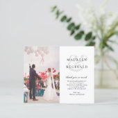 Ampersand Modern Photo Mariage Carte de remercieme (Debout devant)