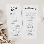 Ampersand Monogram Mariage Cérémonie Programme