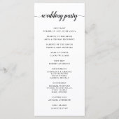 Ampersand Monogram Mariage Cérémonie Programme (Dos)