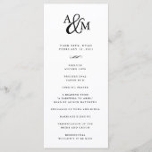 Ampersand Monogram Mariage Cérémonie Programme (Devant)