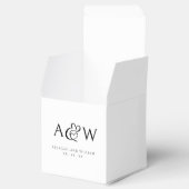 Ampersand Monogram Moderne Zwart-wit bruiloft Bedankdoosjes (Geopend)