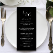Ampersand Monogram Trouwmenu Menu