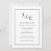 Ampersand Monogram Wedding Enregistrer la carte de (Devant)