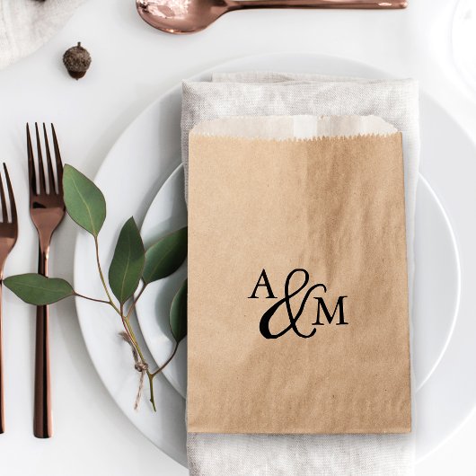 Ampersand Monogram Wedding Favor Bedankzakje