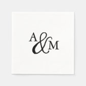 Ampersand Monogram Wedding Servet (Voorkant)