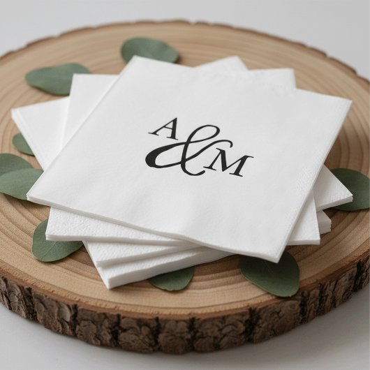 Ampersand Monogram Wedding Servet