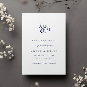 Ampersand Monogramme Enregistrer la carte de date 