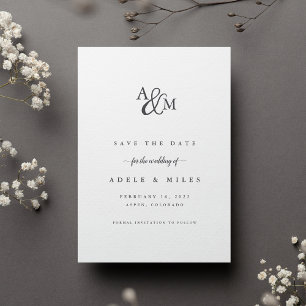 Ampersand Monogramme Enregistrer la carte de date