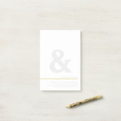 Ampersand Musings Minimale Typografie Post-it® Notes (Op bureau)