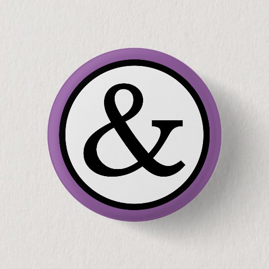 Ampersand Ronde Button 3,2 Cm (Voorkant)