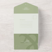 Ampersand sauge vert tout en un faire-part de mari (Dehors)