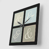 Ampersand Square Vierkante Klok (Hoek)