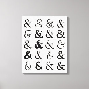 Ampersand Symbolen Canvas Afdruk