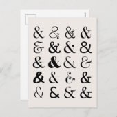 Ampersand Symbolen Feestdagenkaart (Voorkant / Achterkant)