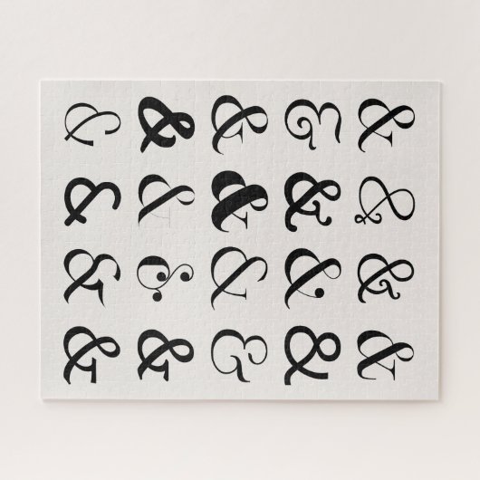 Ampersand Symbolen Legpuzzel (Horizontaal)