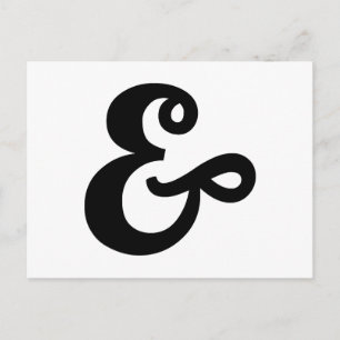 &, ampersand-teken briefkaart