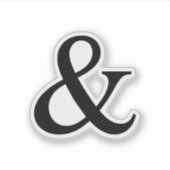 Ampersand-teken Sticker (Voorkant)