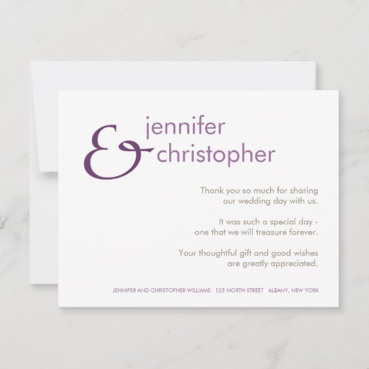 Ampersand : Thank You kaart (Voorkant)