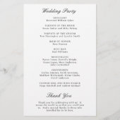Ampersand Traditional Budget Wedding Programme Flyer (Achterkant)