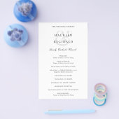 Ampersand Traditional Budget Wedding Programme Flyer (Enkel)