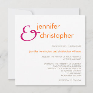 Ampersand : Weddensuitnodiging Kaart