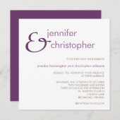 Ampersand : Weddensuitnodiging Kaart (Voorkant / Achterkant)