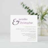 Ampersand : Weddensuitnodiging Kaart (Staand voorkant)