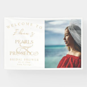 Ampersand Witte Parels & Prosecco Bruidsdiner Spandoek