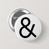 Ampersand - Zwart Ronde Button 5,7 Cm (Voorkant /achterkant)