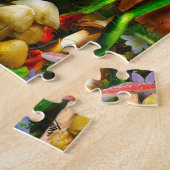 Amphibie, grenouille, jouant la cannelure, puzzle (Côté)