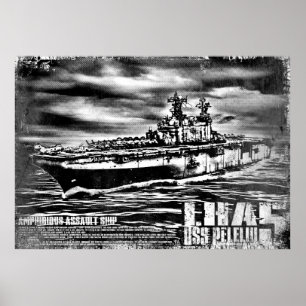 Amphibiële aanval schip Peleliu Print