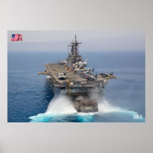 AMPHIBIOUS ASSAULT SHIP - LHD-3 POSTER