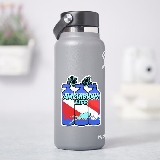 Amphibious Life Scuba Diving Sticker (HydroFlask)