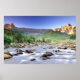 Amphitheatre And Tugela River In Drakensberg Poster