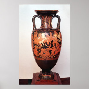 Amphora van het rode cijfer poster