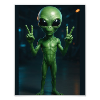 AMPLIAÇÃODE FOTO Extraterrestre futurista Foto Afdruk