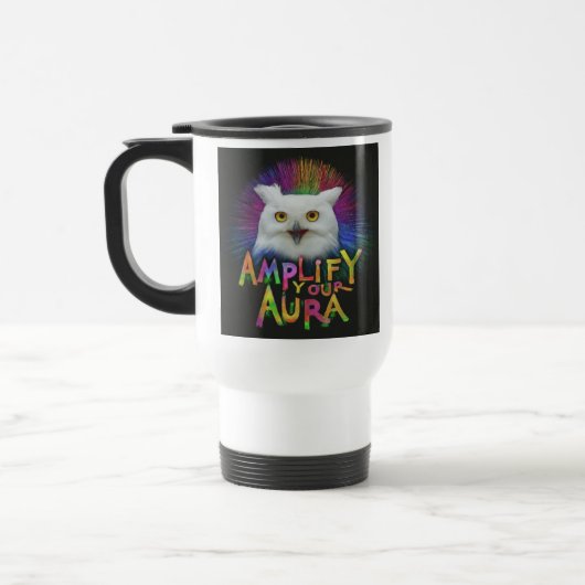 "Amplifiez votre Aura" Café de voyage Mug (Gauche)