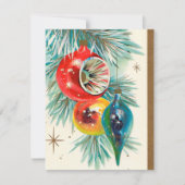 Ampoule de Noël rétro ajouter la carte de message (Devant)